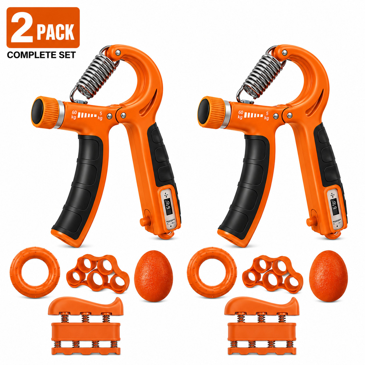 Hand Grip Strength Power Trainer Gripper Strengthener Adjustable, Gym Exerciser
