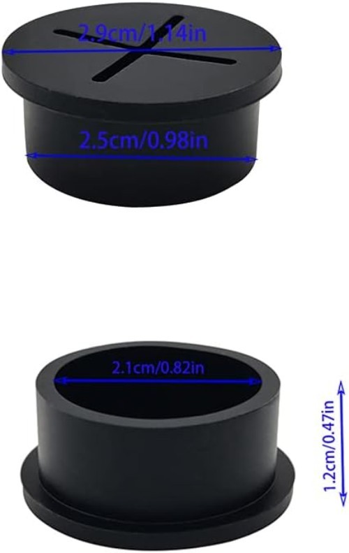 6 Durable Silicone Cable Grommets - 1-Inch for Effortless Desktop Organization