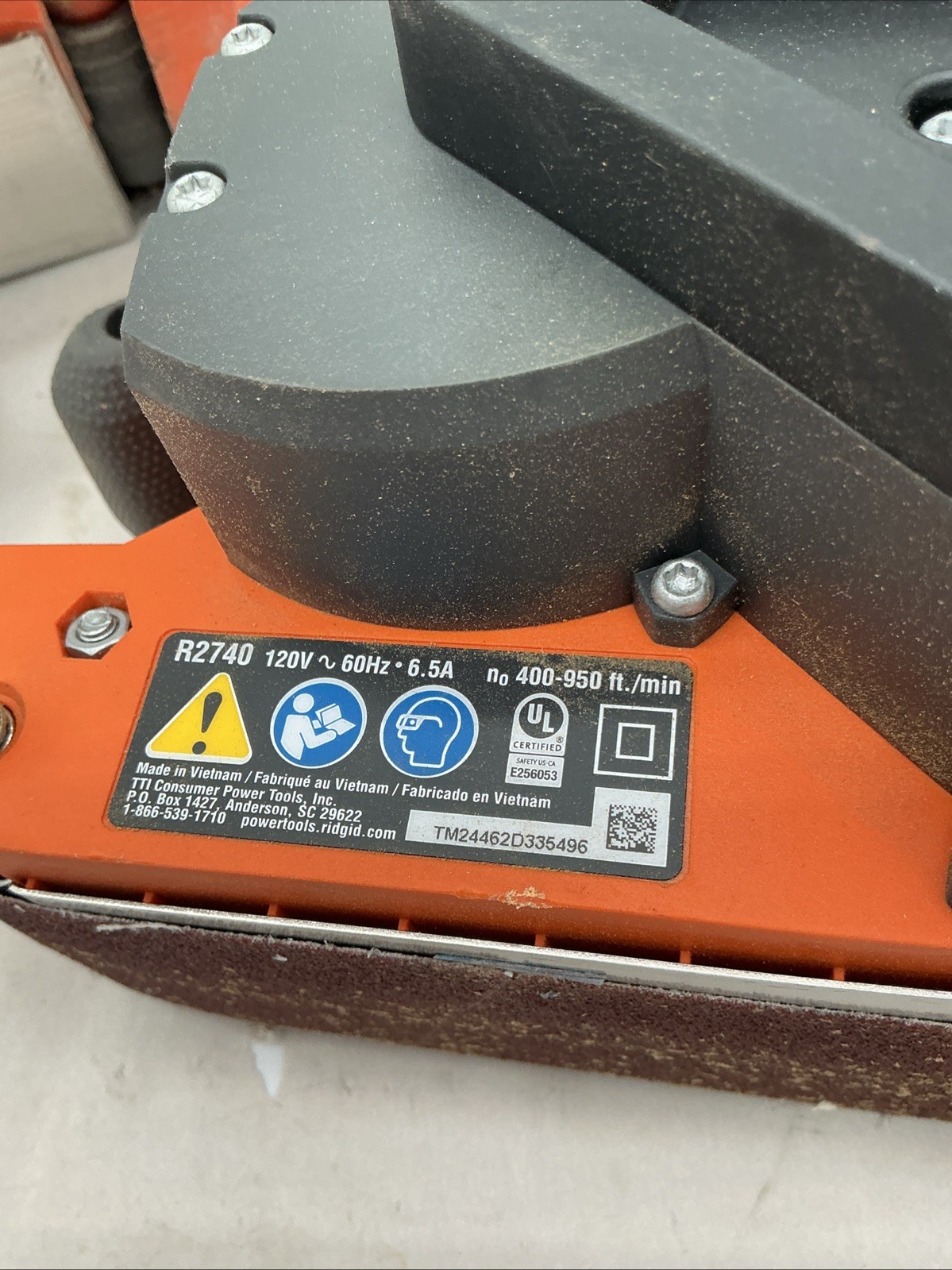 Ridgid R2740 Corded Variable Speed Belt Tool Only