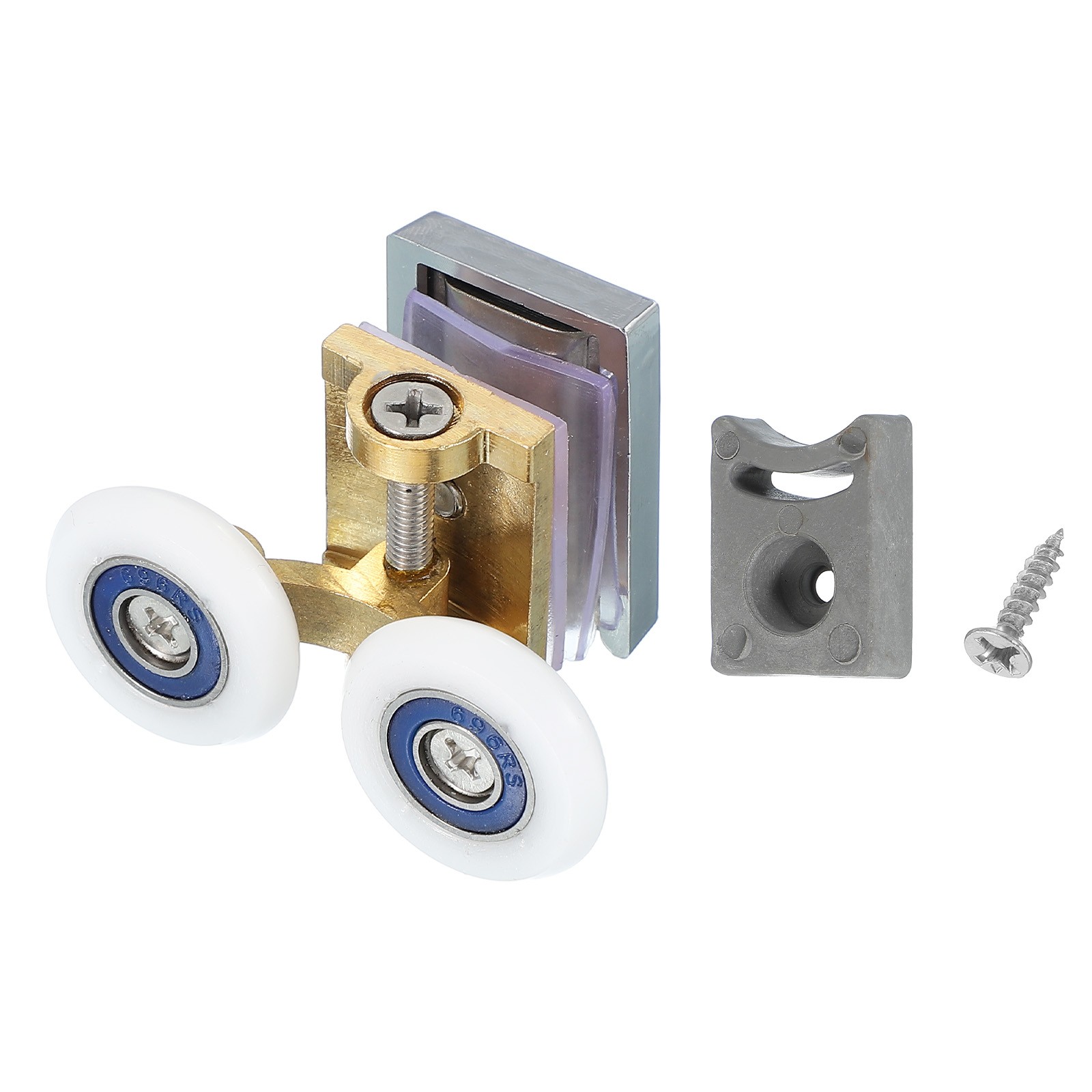 25mm Double Shower Door Rollers Copper Top Wheels Copper Tone]