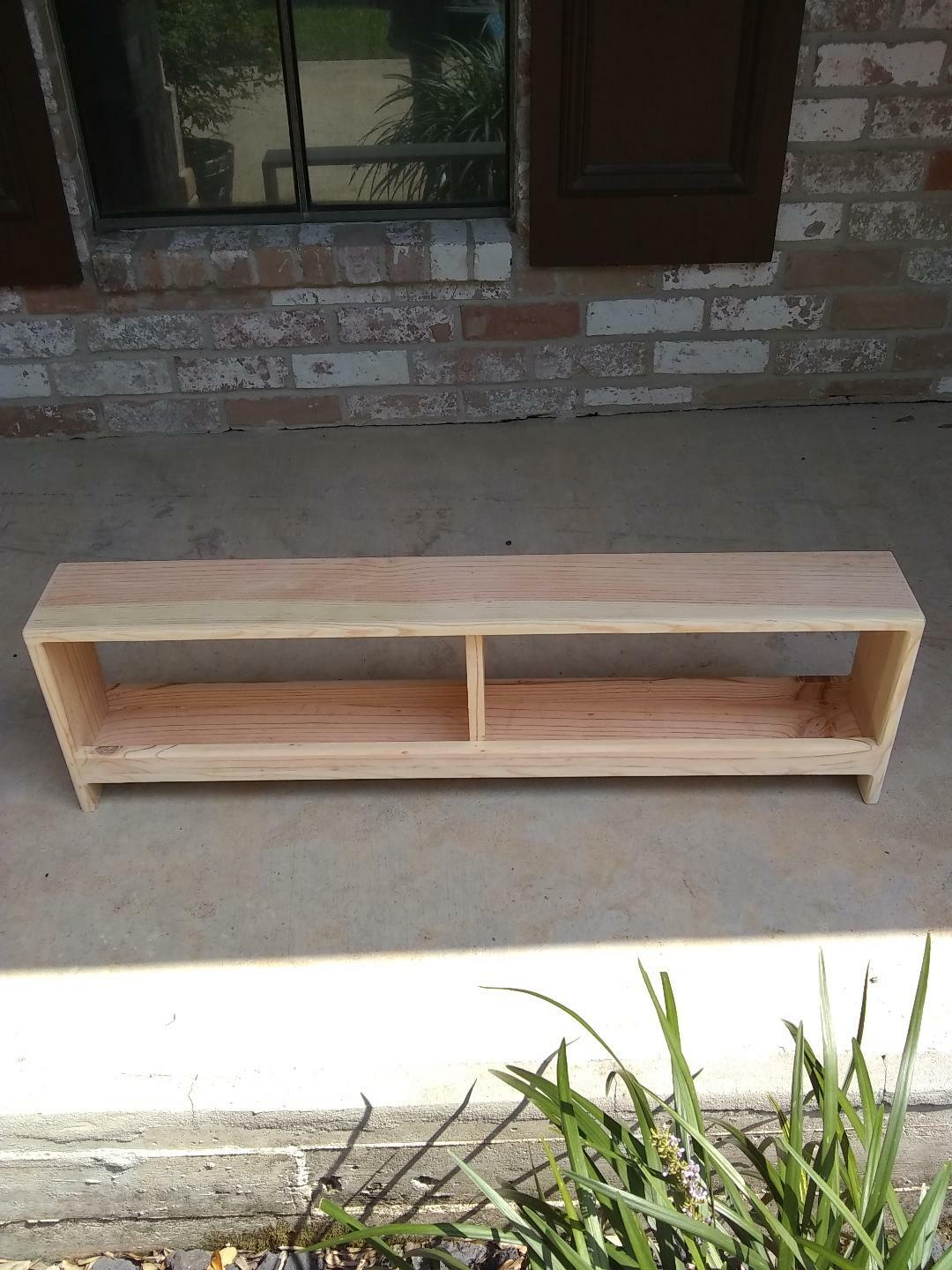 SOLID PINE TV, PLANT, FOOT STEP, FOOT REST STOOL, 42" LONG X 12" TALL X 6" WIDE