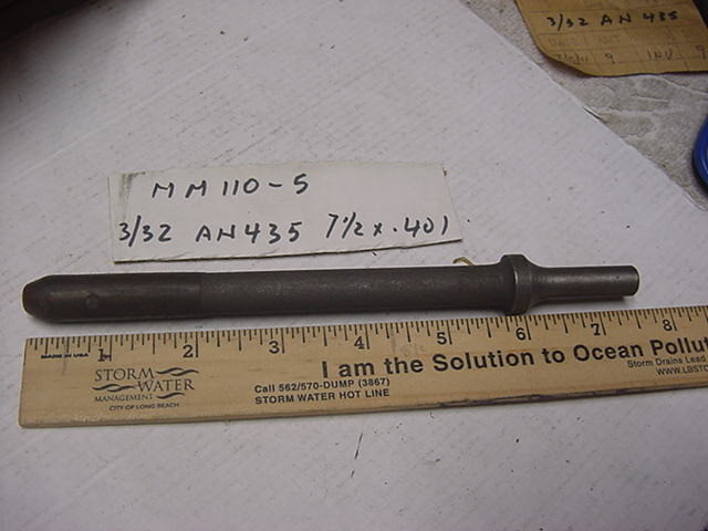 1x NEW Martin Aircraft Straight Rivet MM110-5  3/32 AN435 x 7 1/2 x .401  USA