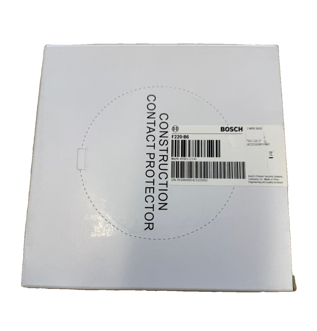 BOSCH F220-B6 , 6-inch 2-wire smoke detector base