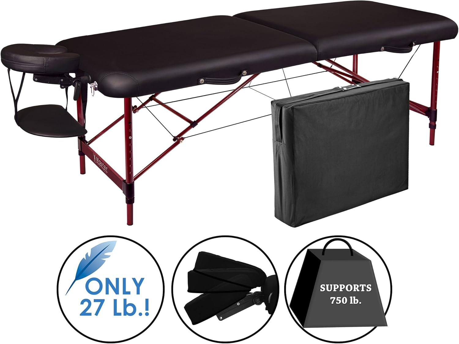 Master Massage Zephyr Lightweight Portable Massage Table Package- Tattoo Table-