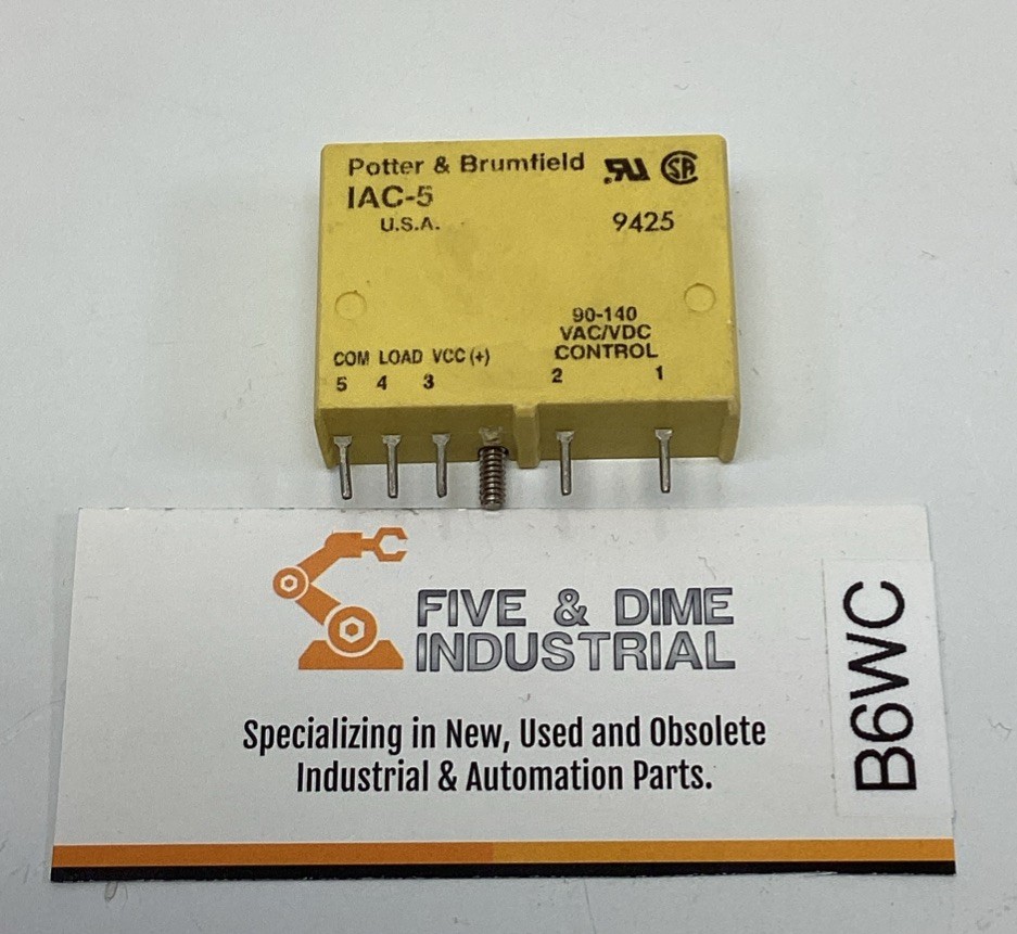 TE Connectivity Potter Brumfield IAC-5 I/O Module Relay 90-140VDC