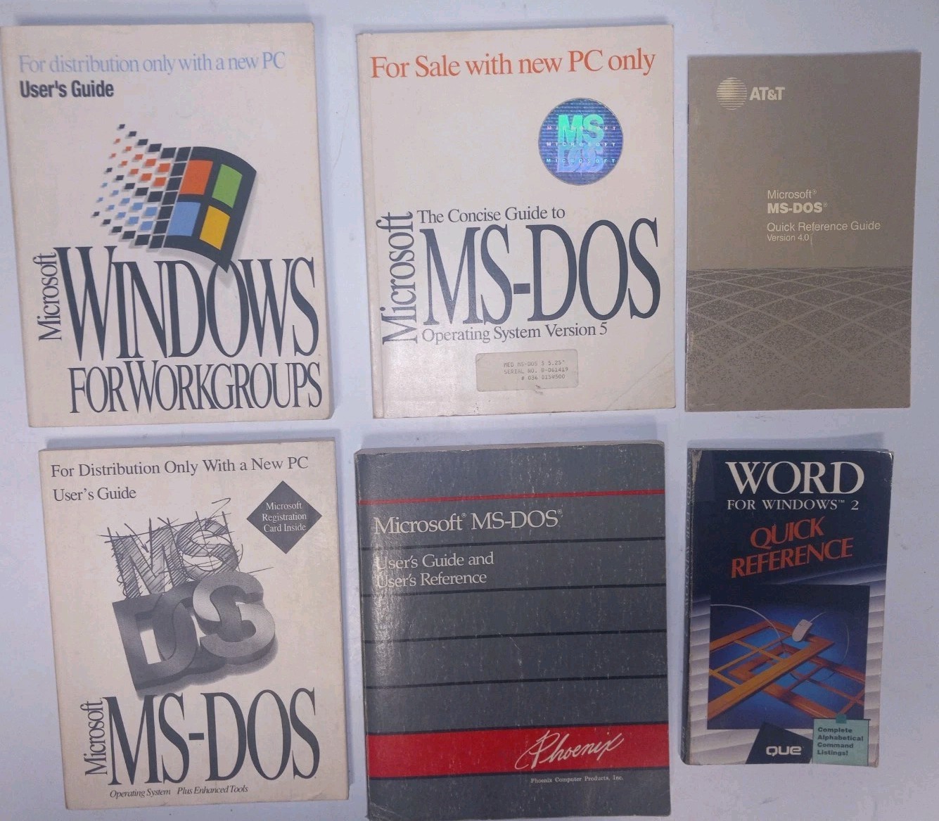 Microsoft Windows For Workgroups Users Guide MS-DOS Users Guides Paperbacks