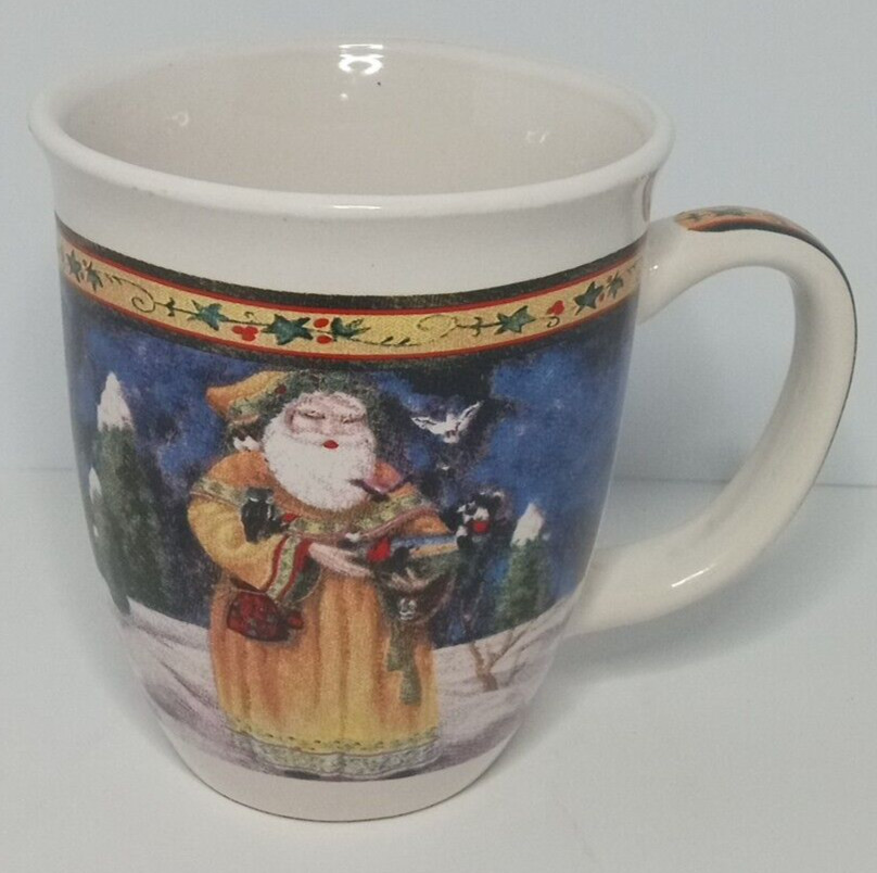 Royal Norfolk Santa Claus Winter Scene Ceramic Mug Holiday Collectible