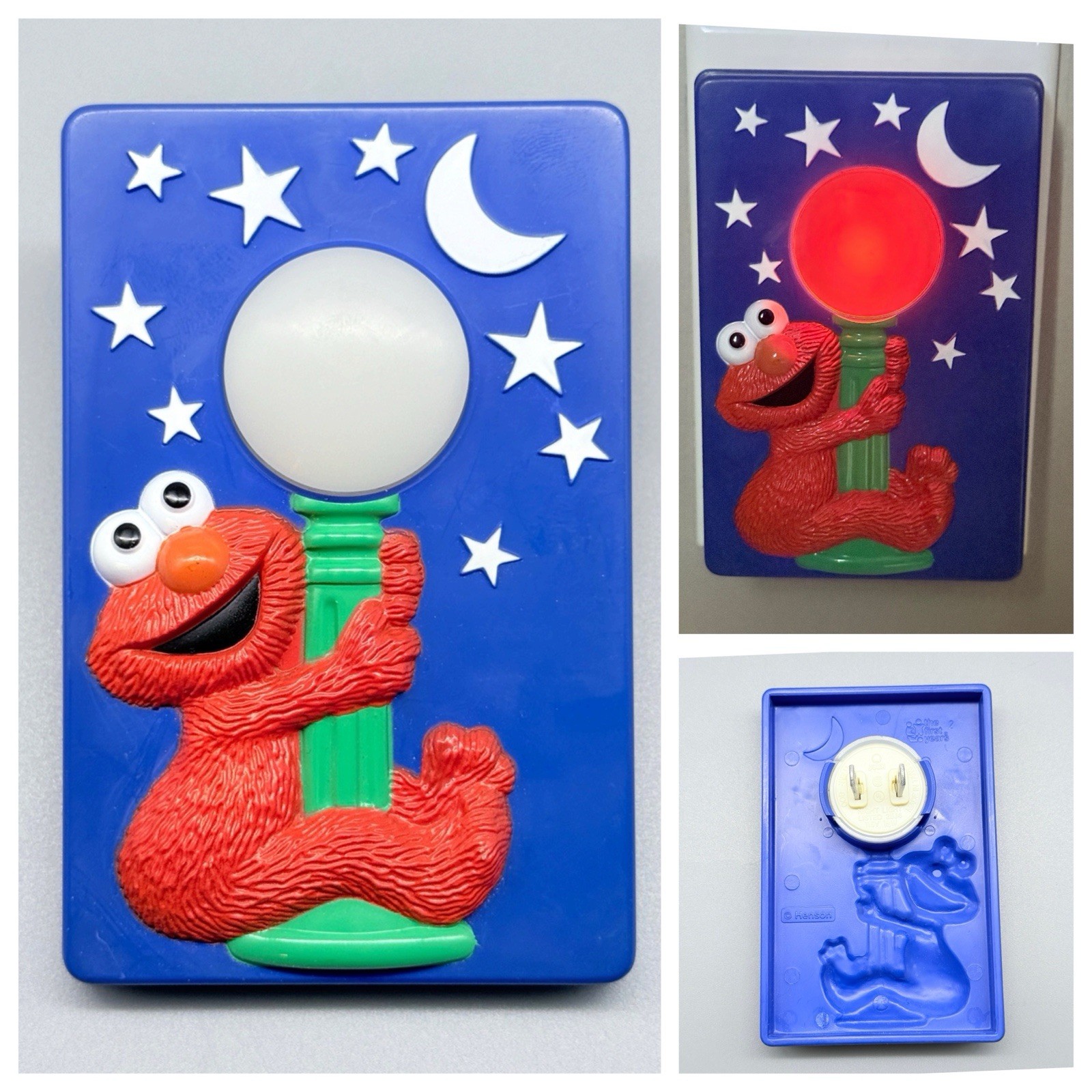 HTF VTG Elmo Sesame Street Night Light Outlet Cover The First Years Tested Works