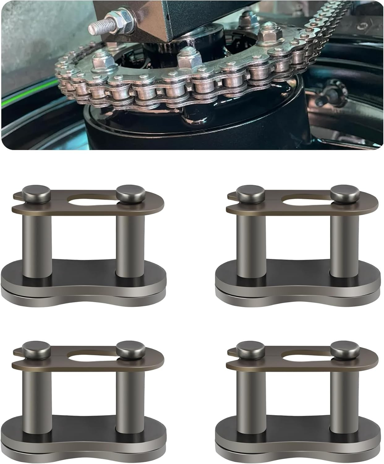 4PCS 420 Chain Master Link for Chain Connector Link,Fit for Motorcycle Chain and