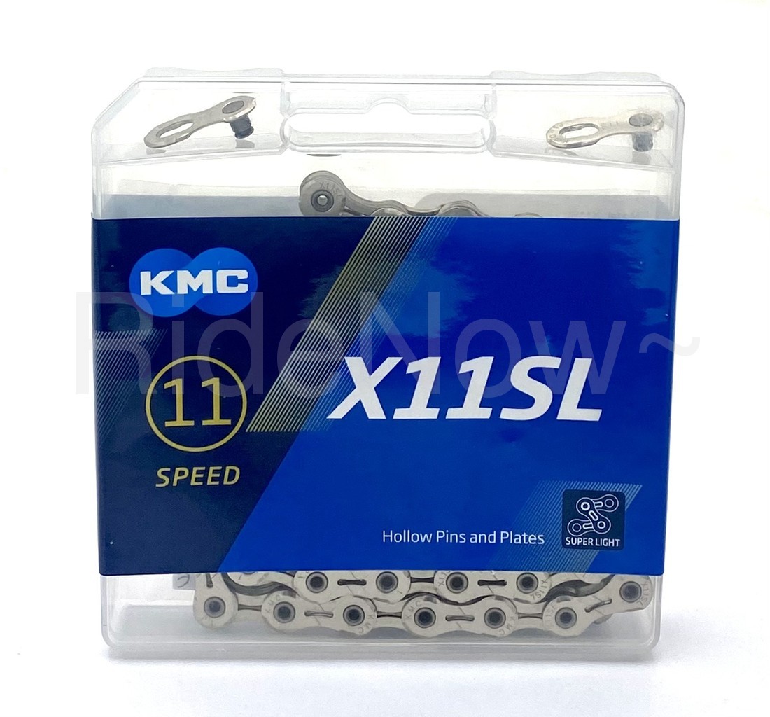 KMC X11SL Bicycle Chain 11-Speed 118 Links Silver for Shimano/Sram