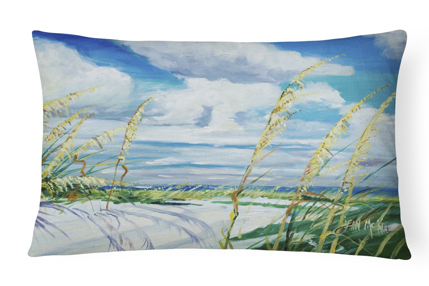 Caroline's Treasures Beach Sea Oats Sand Dune Throw Pillow JMK1123PW1216