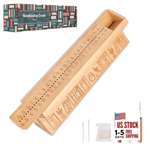 Bamboo Bookbinding Kits with an Awl, Book Binding Cradle, Book Binding