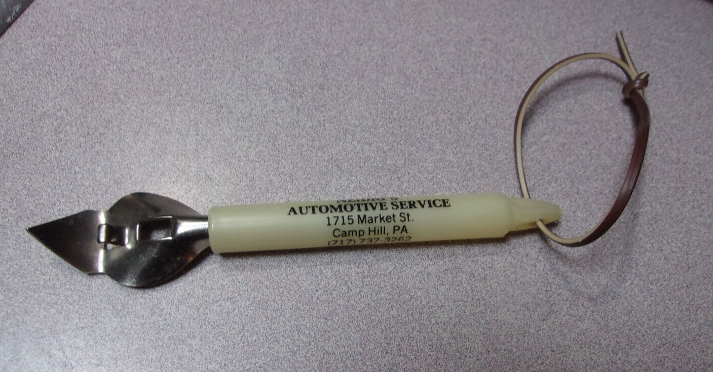 Vintage Can Opener NEIDIG'S AUTOMOTIVE Camp Hill Pa. Beer / Soda Unused!