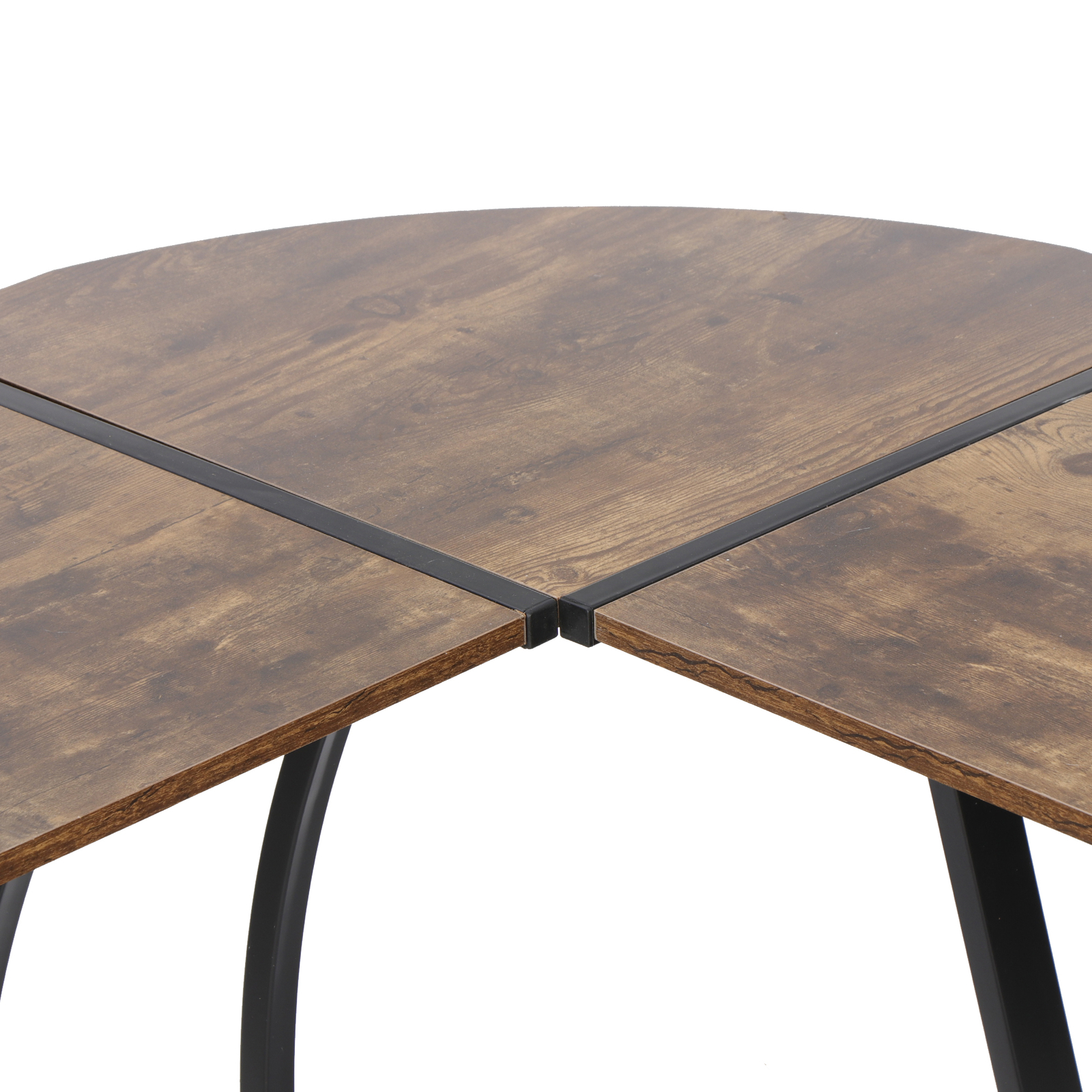 Stable L-Shaped Computer Desk Corner Desk Laptop Study Writing Table Brown