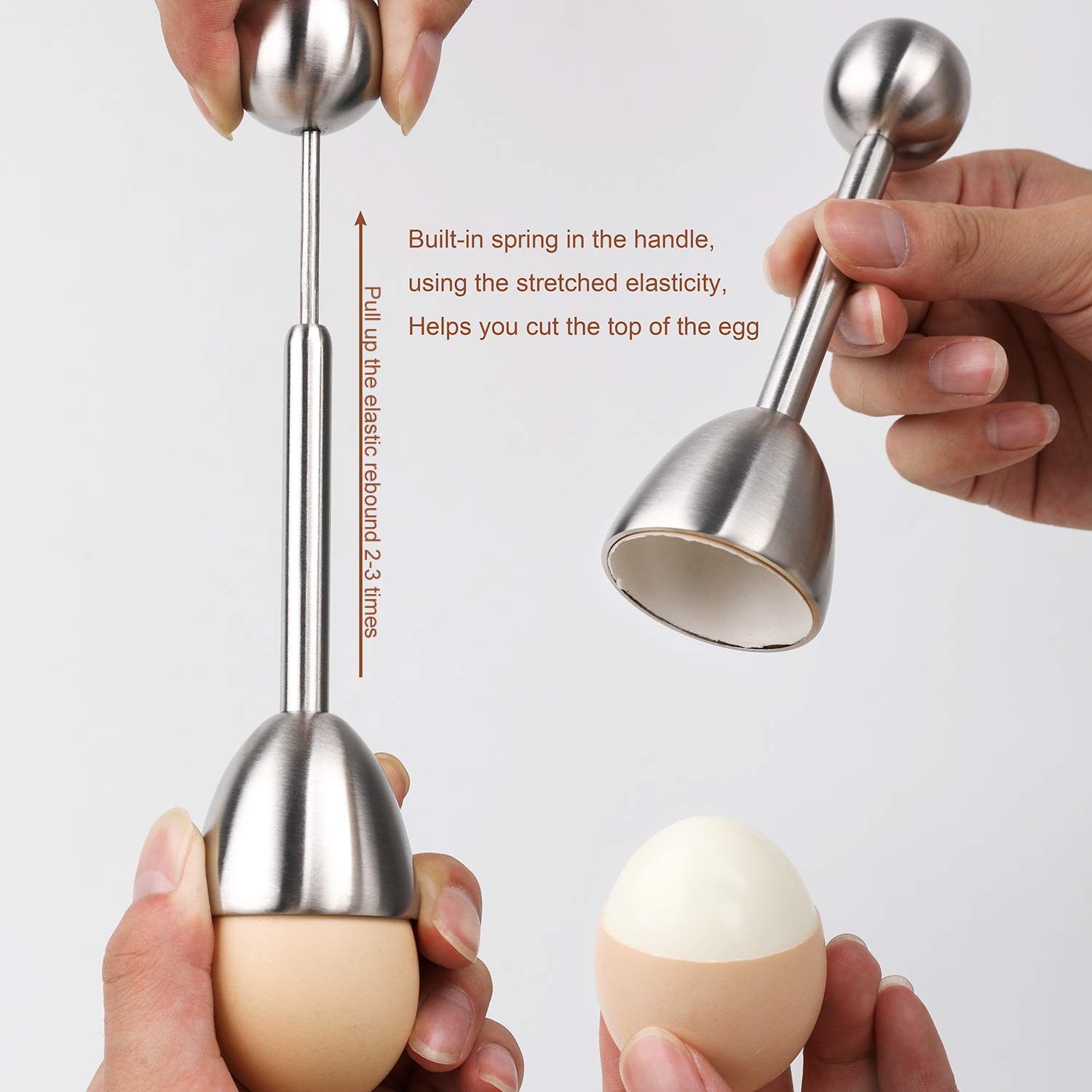 Egg Cracker Topper Set for Soft Hard Boiled Eggs Shell egg cracker set