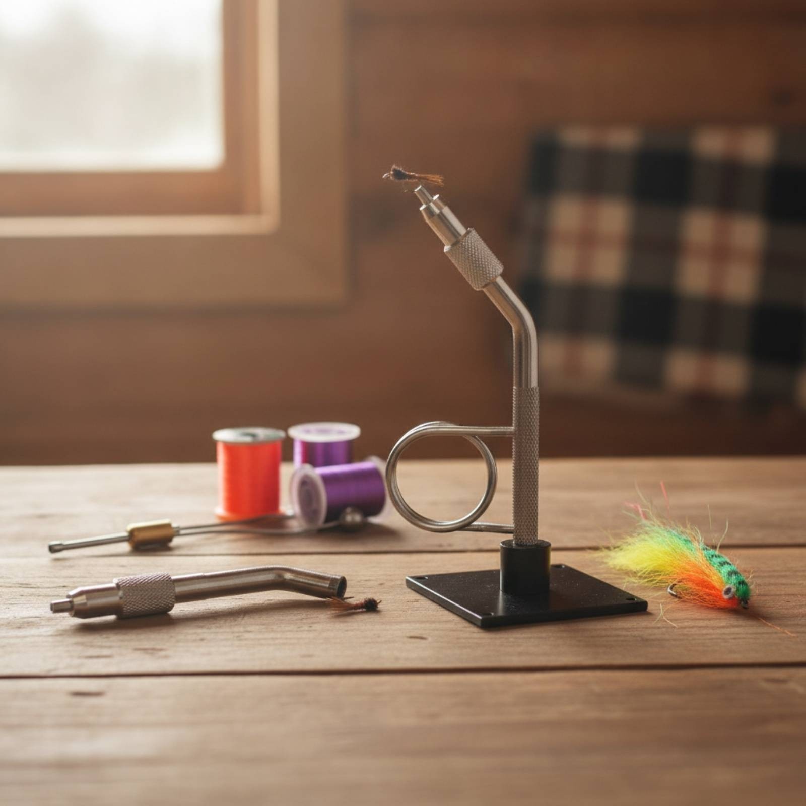 Mini Fly Tying Vise Compact Fly Tying Vise Metal for Small Workspaces