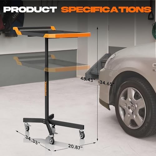 Adjustable Work Bench,Work Benches for Garage,Tool Cart On Wheels,Mobile