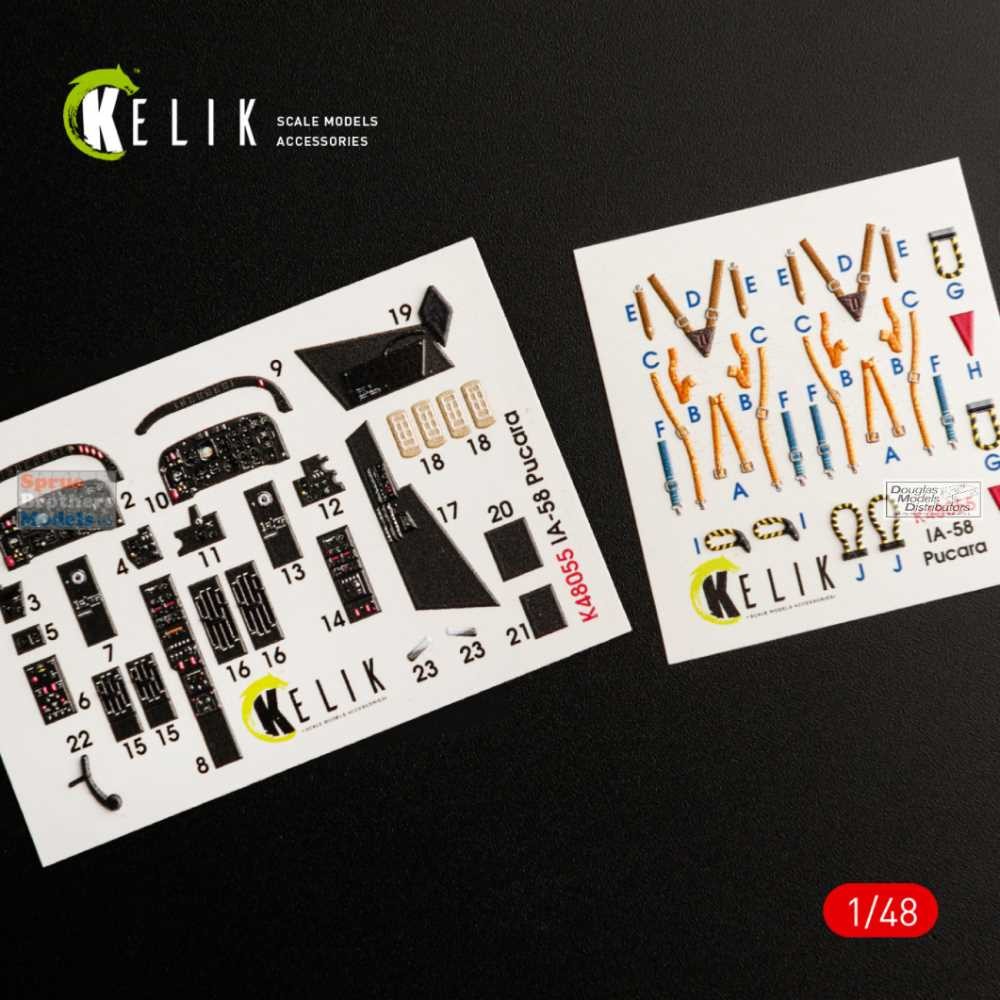 RESK48055K 1:48 ResKit/Kelik 3D Detail Set - IA-58 Pucara (KIN kit)