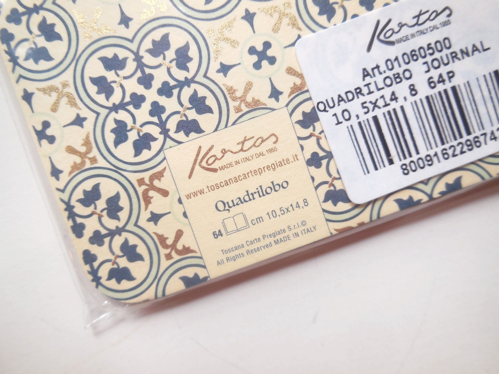 Small Journal with Matching 10 Card Printed Envelope Set Lined Notebook Italian