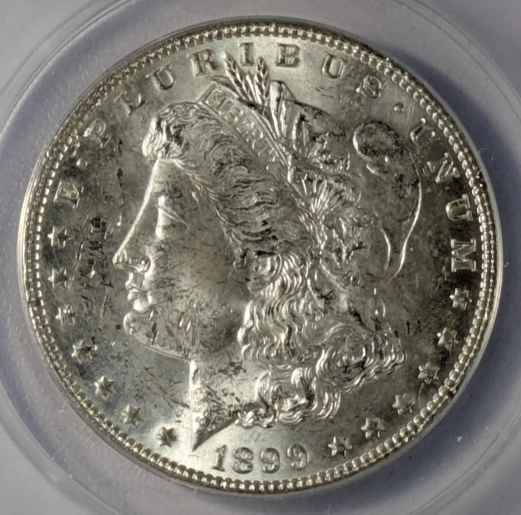 1899 Morgan Silver Dollar ANACS MS-62