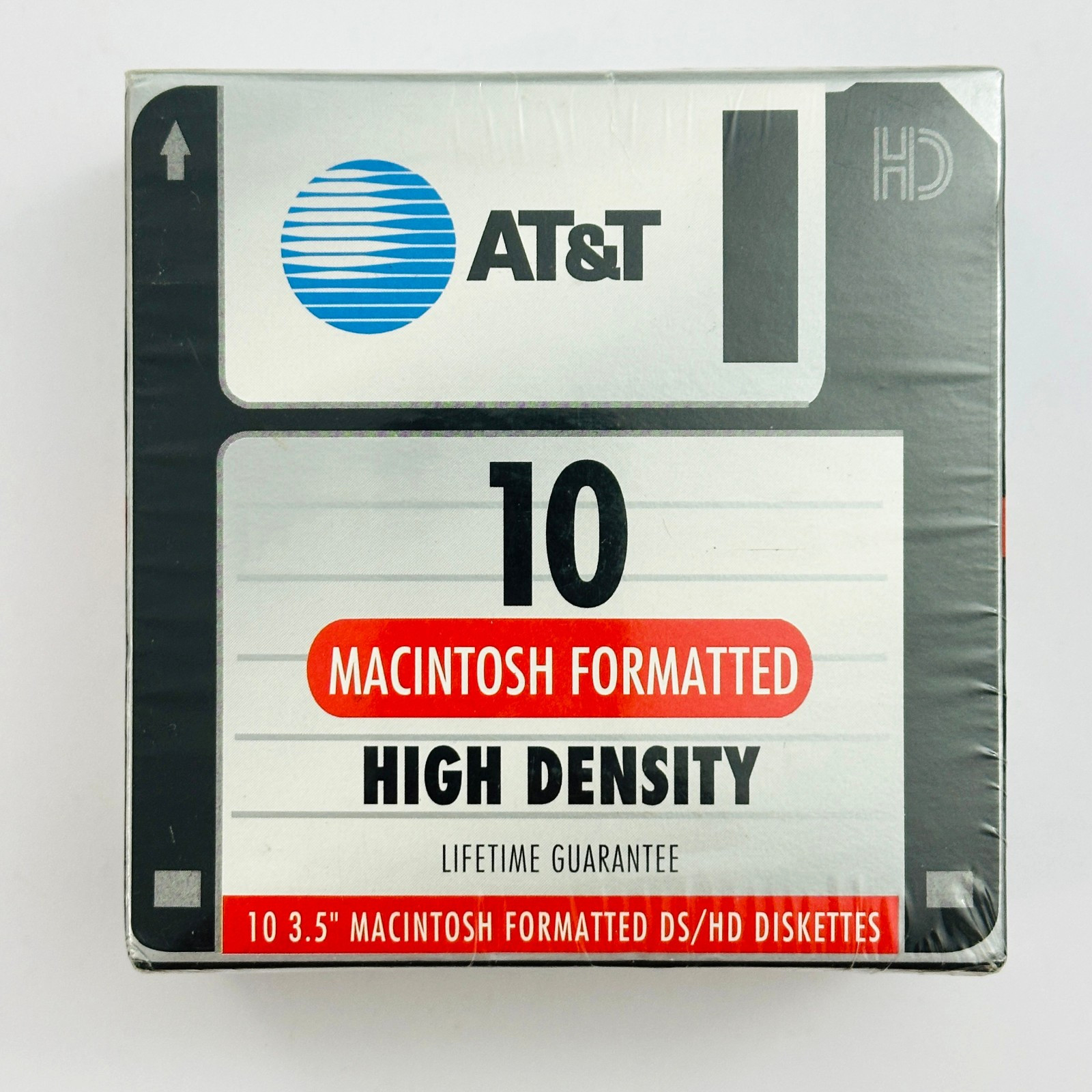 1990s AT&T 10 Mac Formatted 2HD Floppy Disks 3.5" DS/HD NEW SEALED Death Star