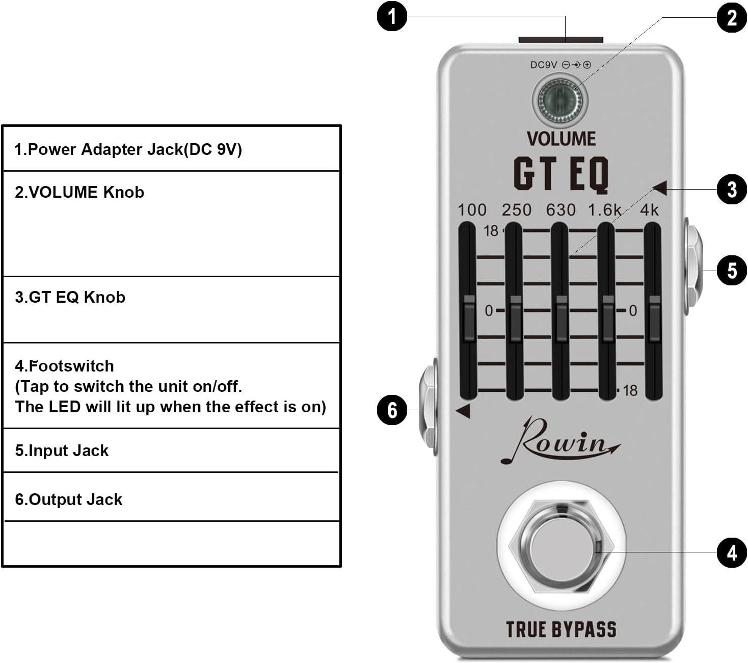 Guitar Equalize Effect Pedal
