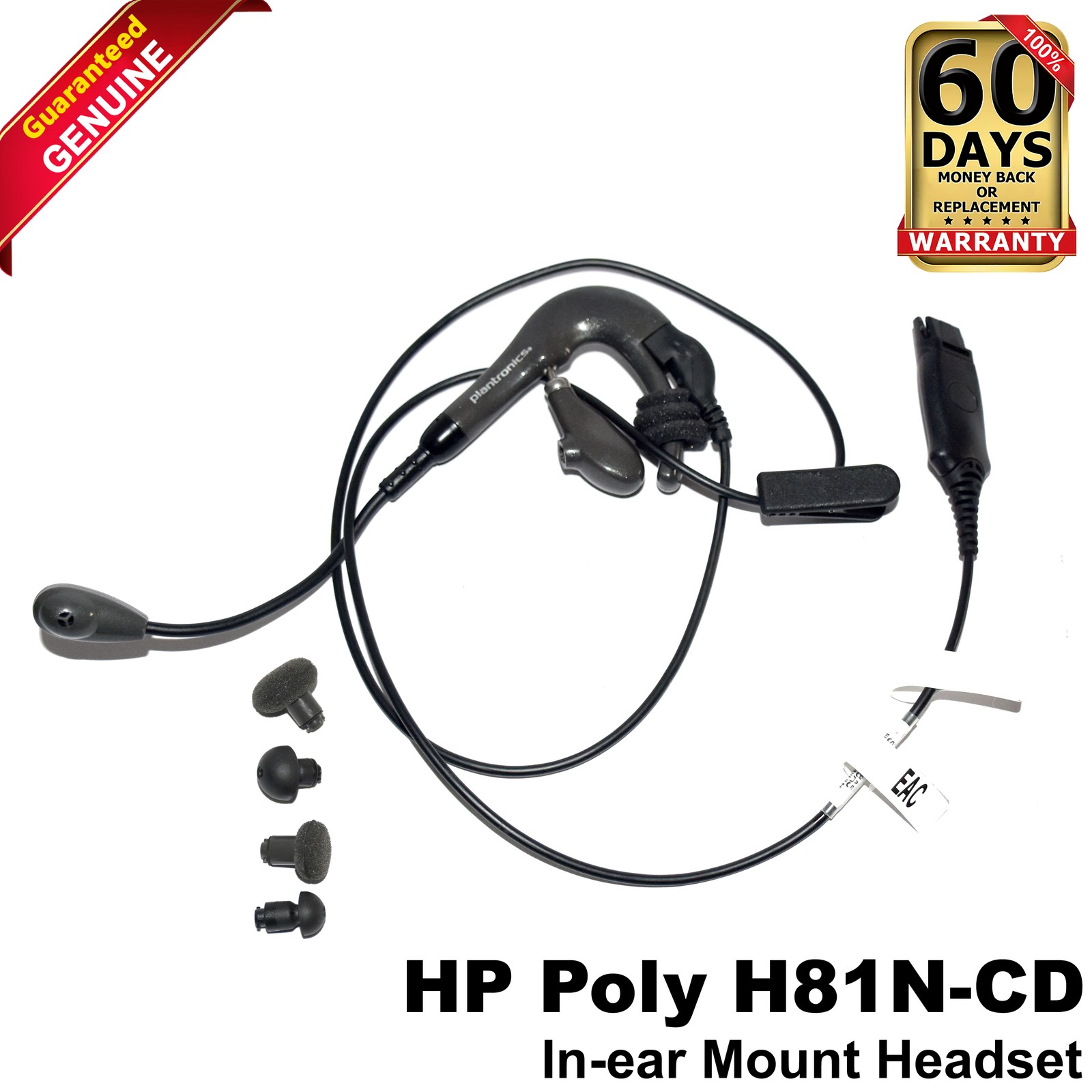 HP Poly TriStar H81N-CD Wired Mono Earset Headset 8K781AA