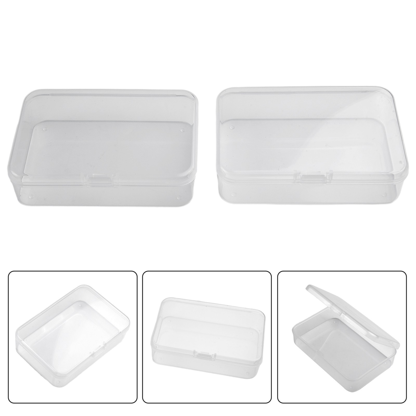 5pc Clear Plastic Storage Box Playing Cards Case Jewelry Beads Card Holder Boxes