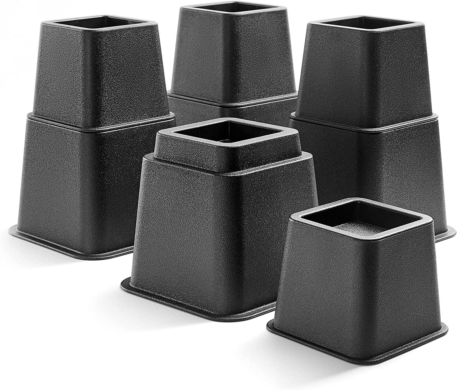 M Home Adjustable Bed Risers - Sturdy Furniture Risers Lift by 3 5 or 8 inch-ST