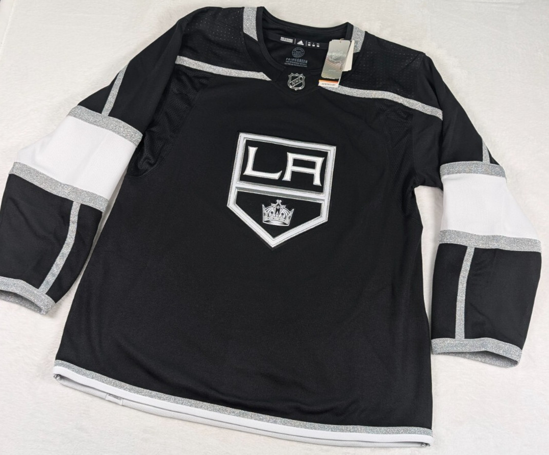 Los Angeles Kings Adidas Hockey Jersey sz 50 Home Black Primegreen NWT