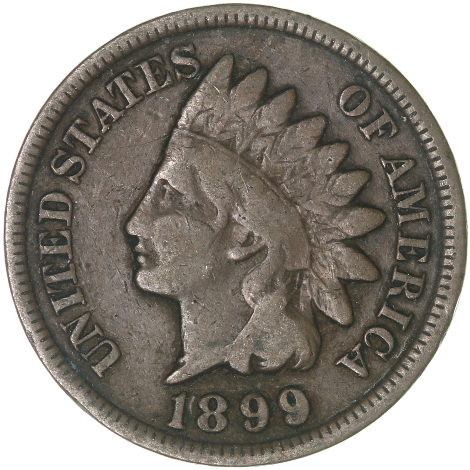 1899 (P) Indian Head Cent Very Good Penny VG