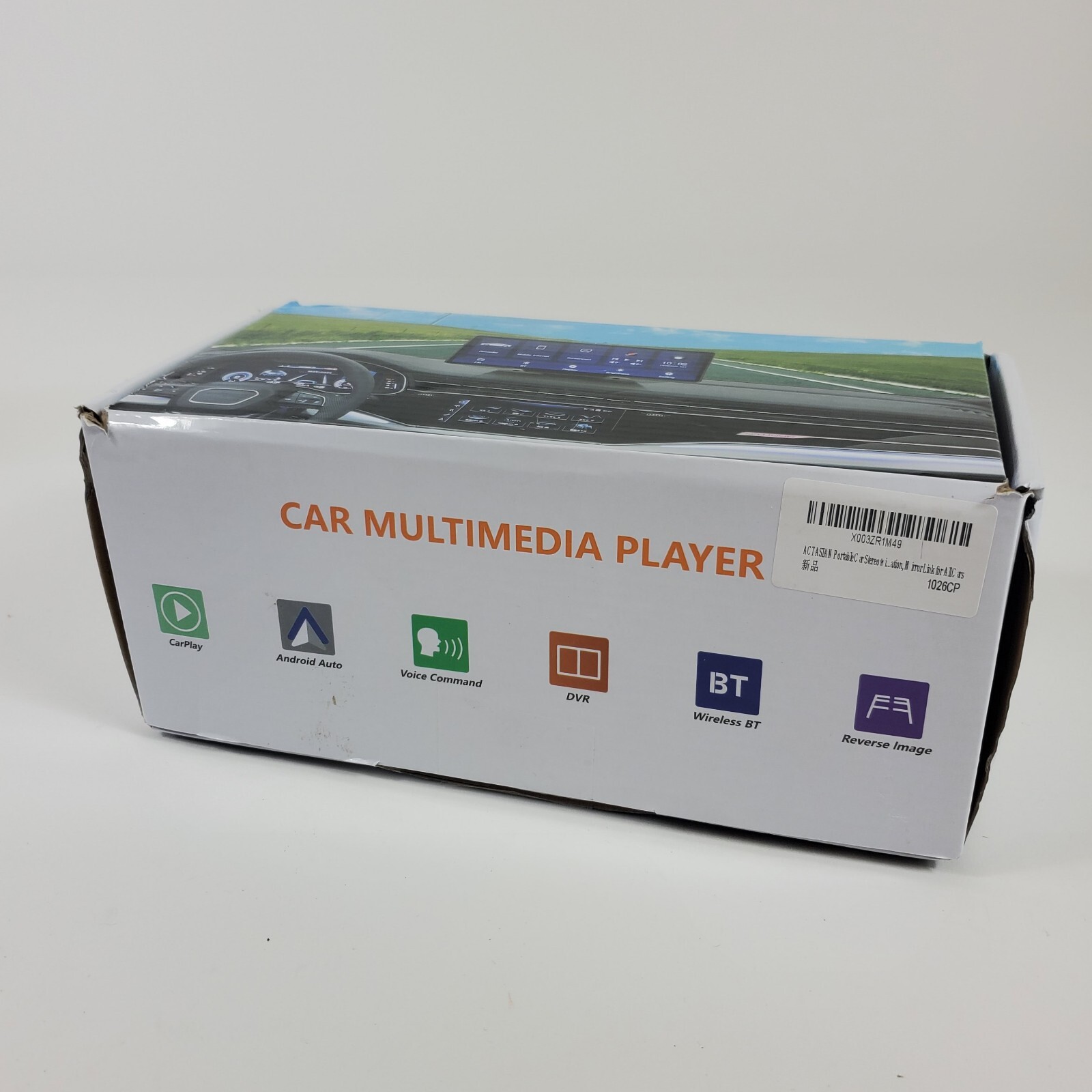 10.26" Carplay Android Auto Car Display w/ Dashcam and Backup Camera Touchscreen