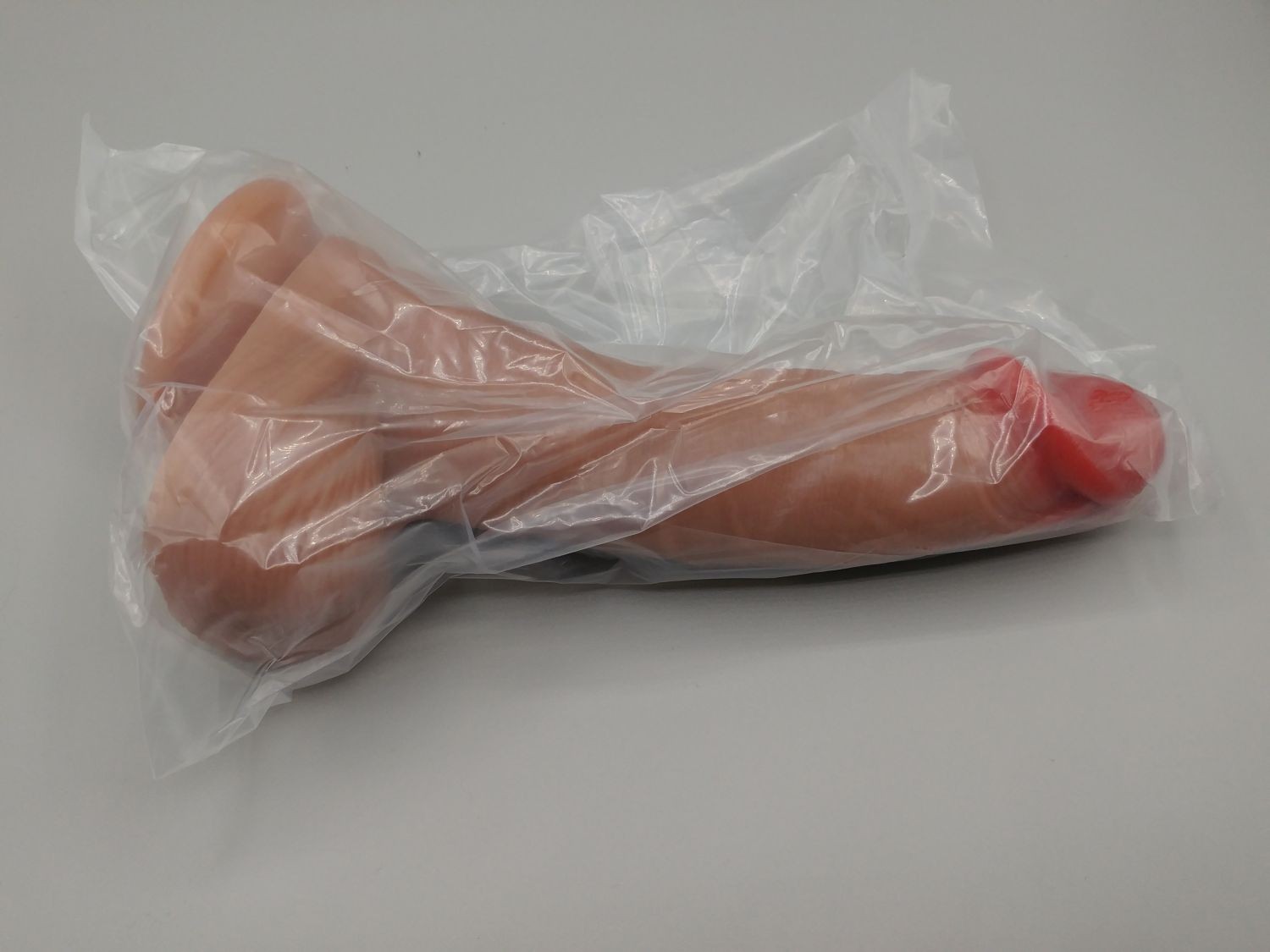9in Realistic Dildo - Silicone - Thick Black Suction Cup w/ Balls
