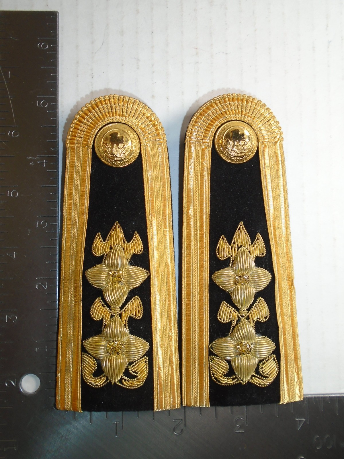 Vintage Thai/Thailand Civil Service Operating Level 3-4, Shoulder Boards