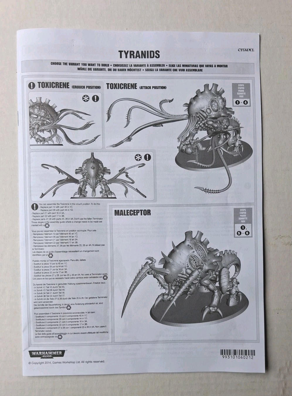 Malceptor model NO Toxicrene bits Warhammer 40K Tyranids Tyranid