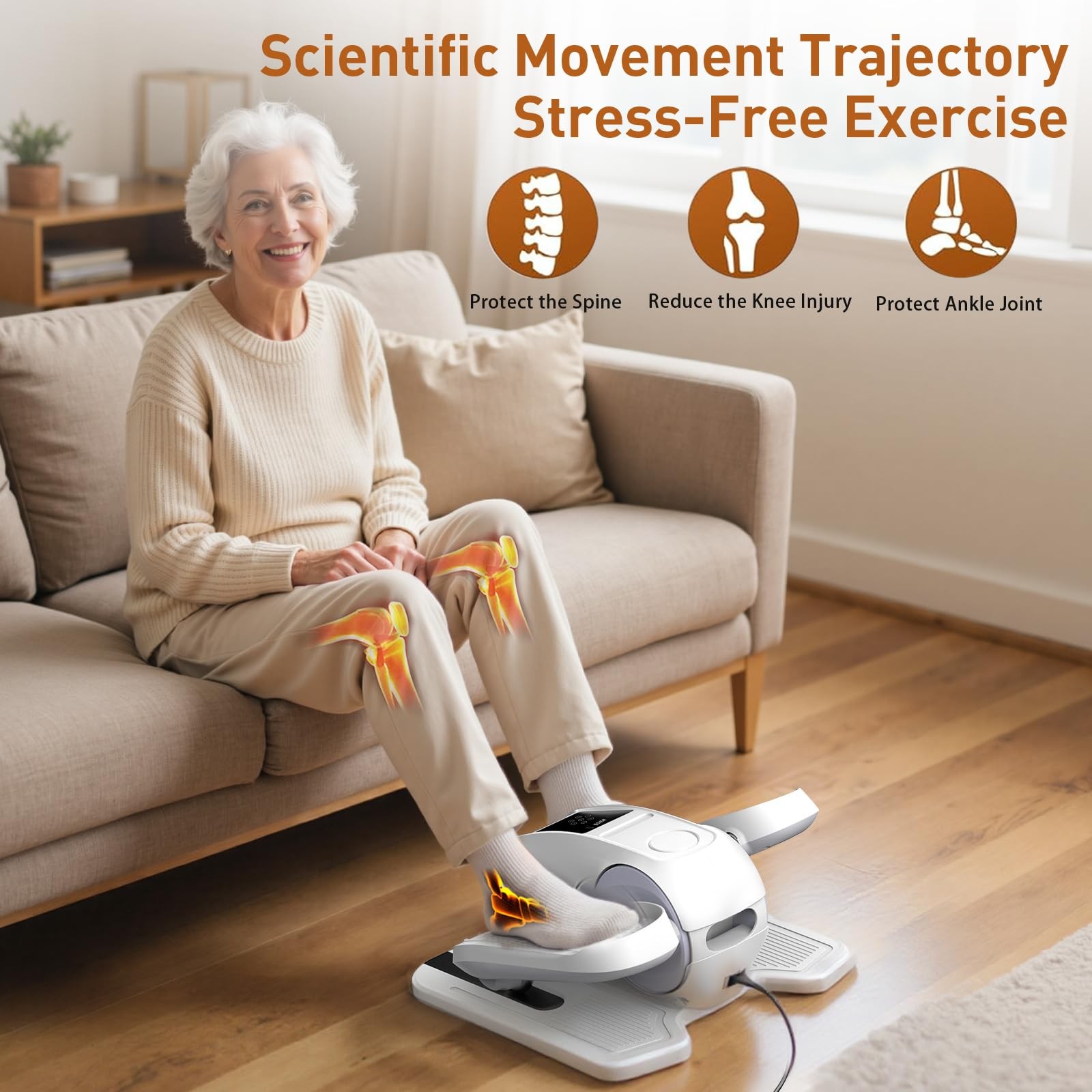 Under Desk Elliptical Exercise Machine, Elliptical Leg Exerciser as Seen on T...
