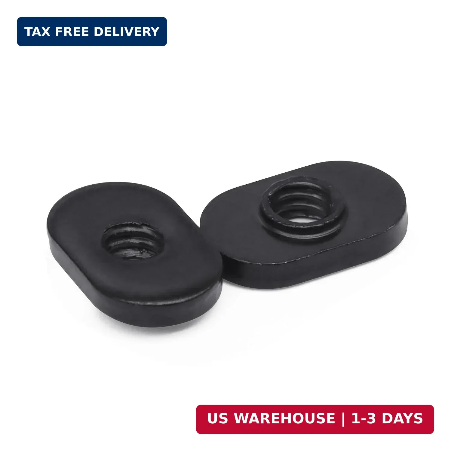 1/4"-20 Black Centered Hole Thread Sliding in Economy T-Nuts for T-Slot Tracks,