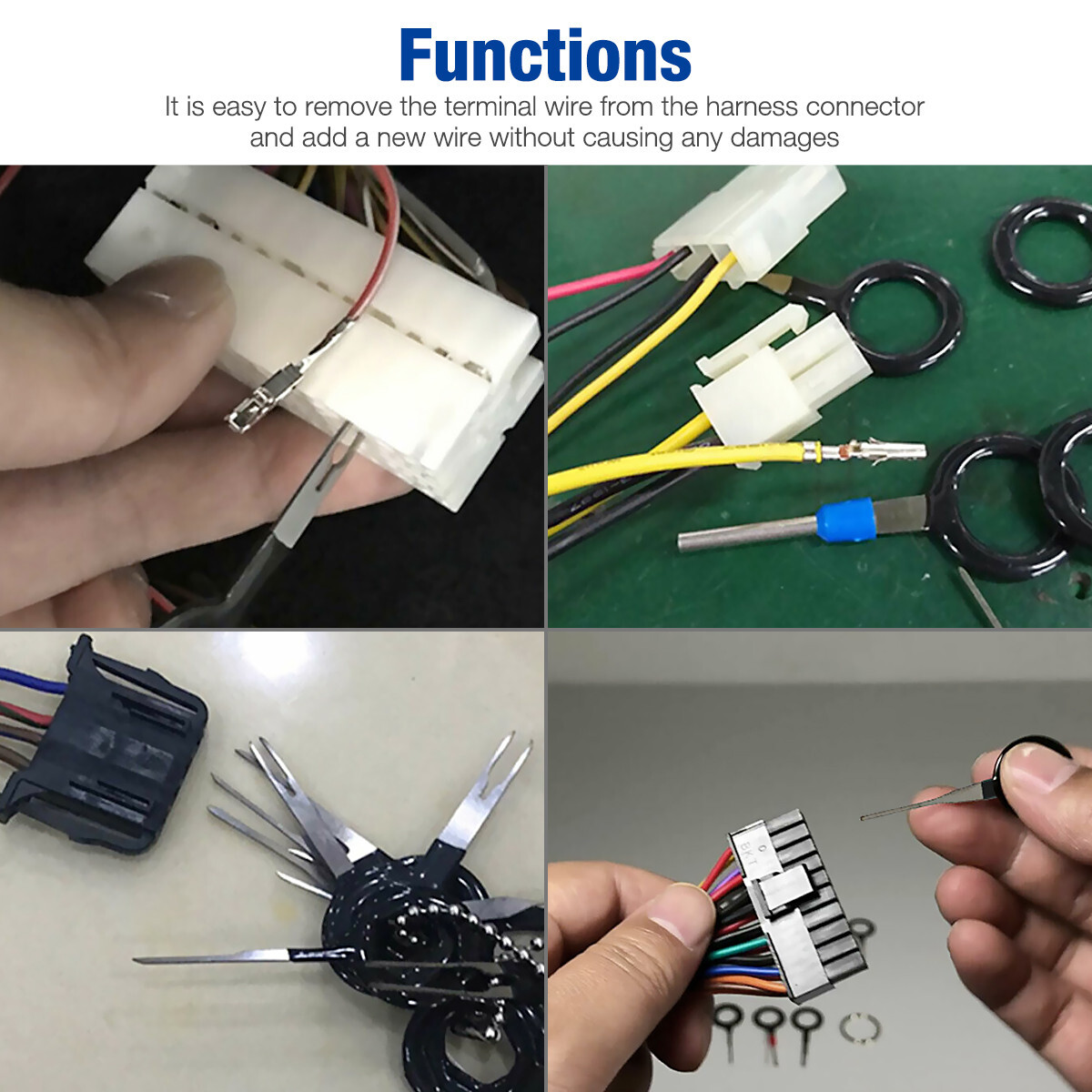 82Pcs Terminal Removal Tool Kit Depinning Pin Release Ejector Wire Connector Key