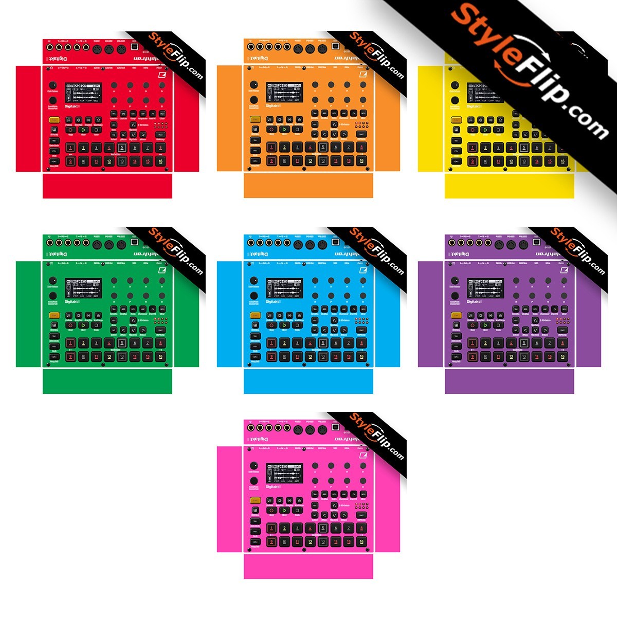 Elektron Digitakt II Skin | 7 Bold Designs | Protective Decal | StyleFlip