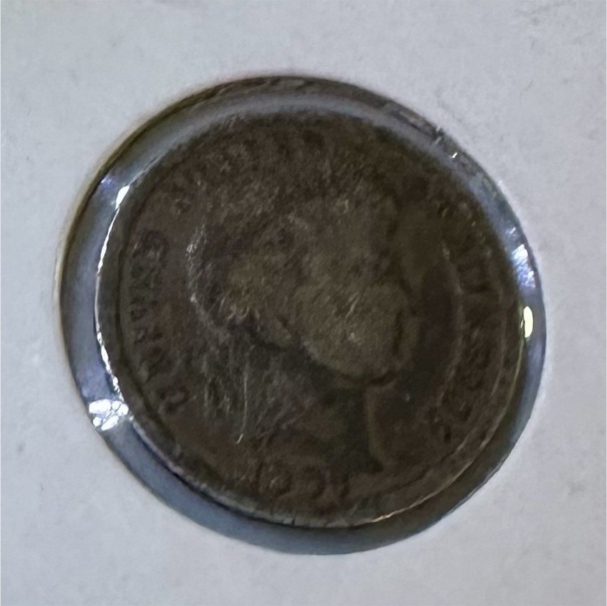 1897 Barber Dime 10C Silver 0.900 Fineness Business Strike Circulated