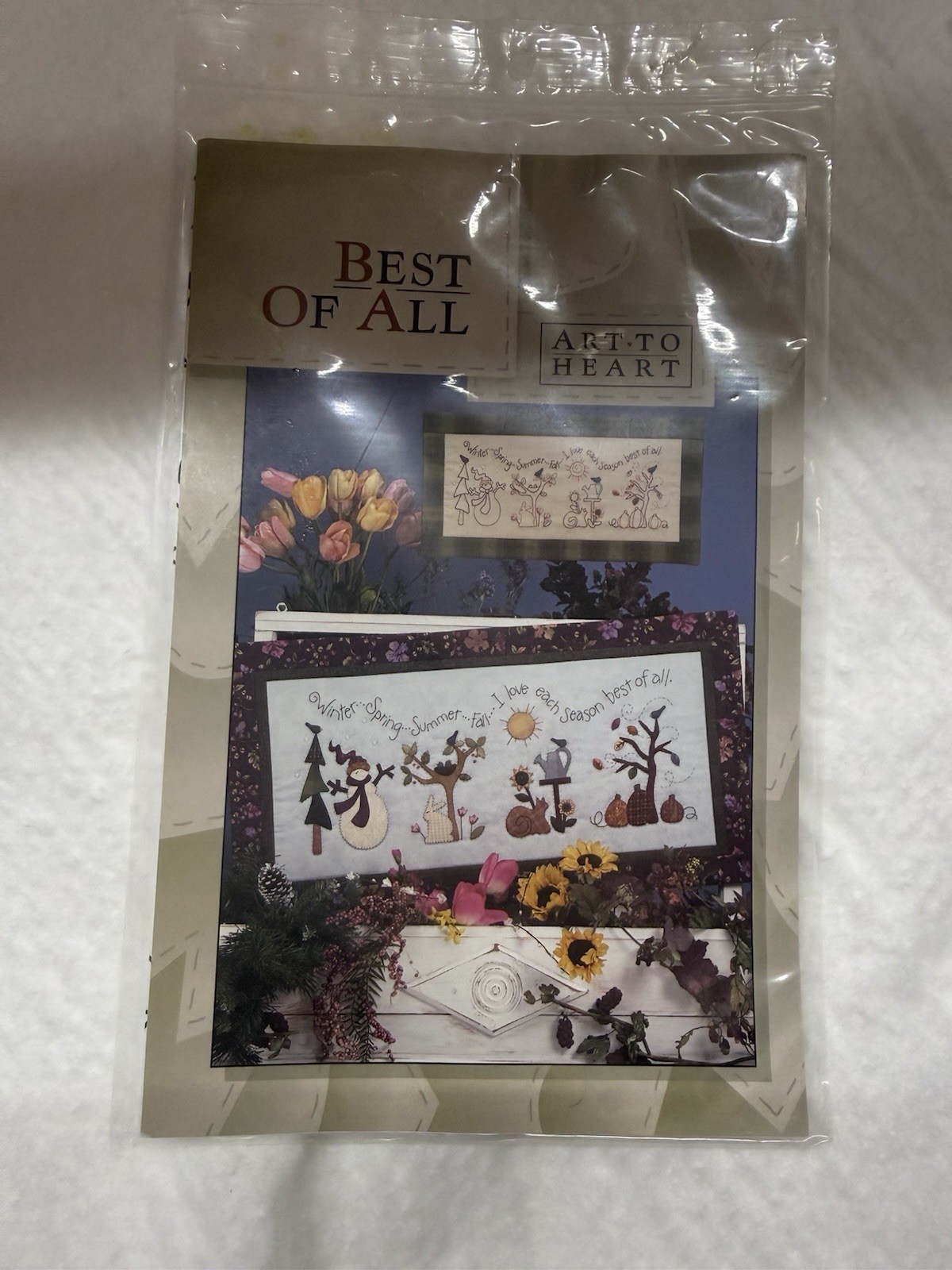 Art To Heart Best Of All Appliqué Quilt  and Best Of All Stitchery Pattern #161P