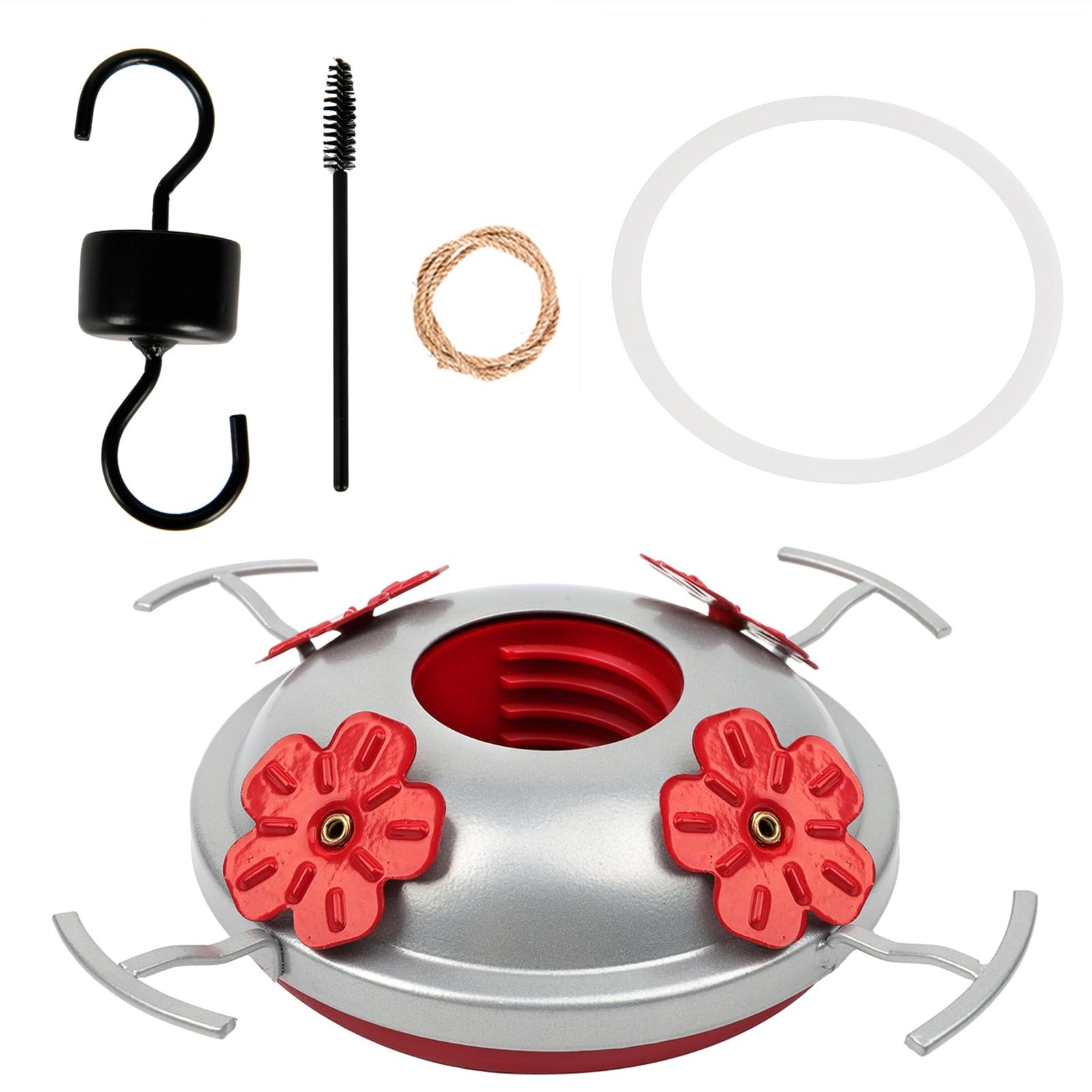 Hummingbird Feeder Accessories Set Base Replacement Parts Includes Red