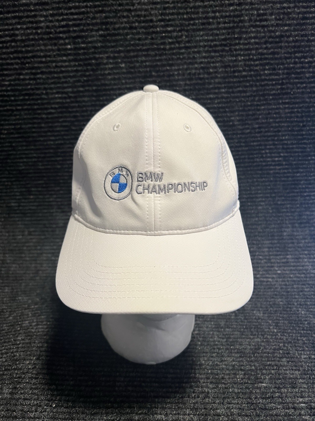 BMW Championship Hat White Adjustable Strap Performance Golf Tennis