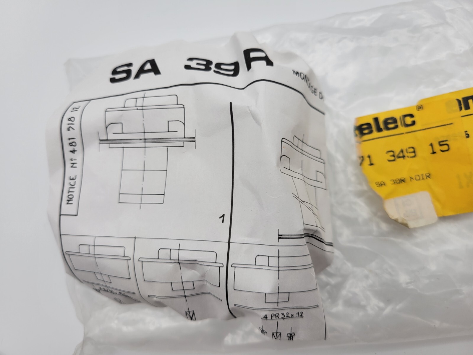 Entrelec 471 349 15 Selector Operating Handle Black SA 39R Replacement Part
