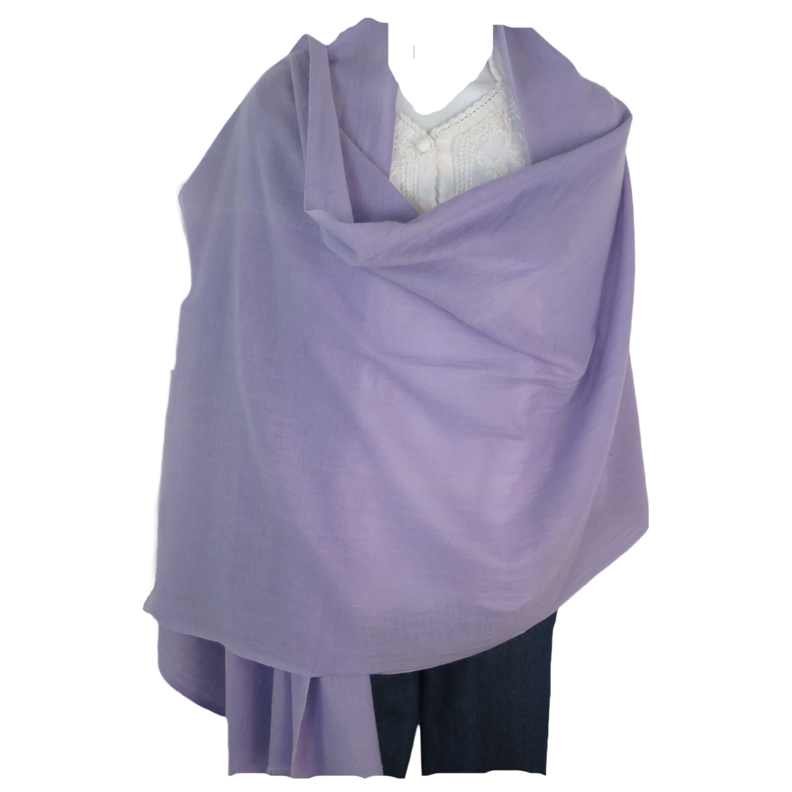 Cashmere | Himalayan | Shawl | Lightweight | 1Ply  2 Paddle | Handloomed | Lilac