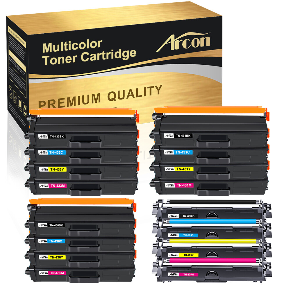TN221 TN225 TN433 TN436 TN431 Compatible With Brother Color Toner Cartridge KCMY