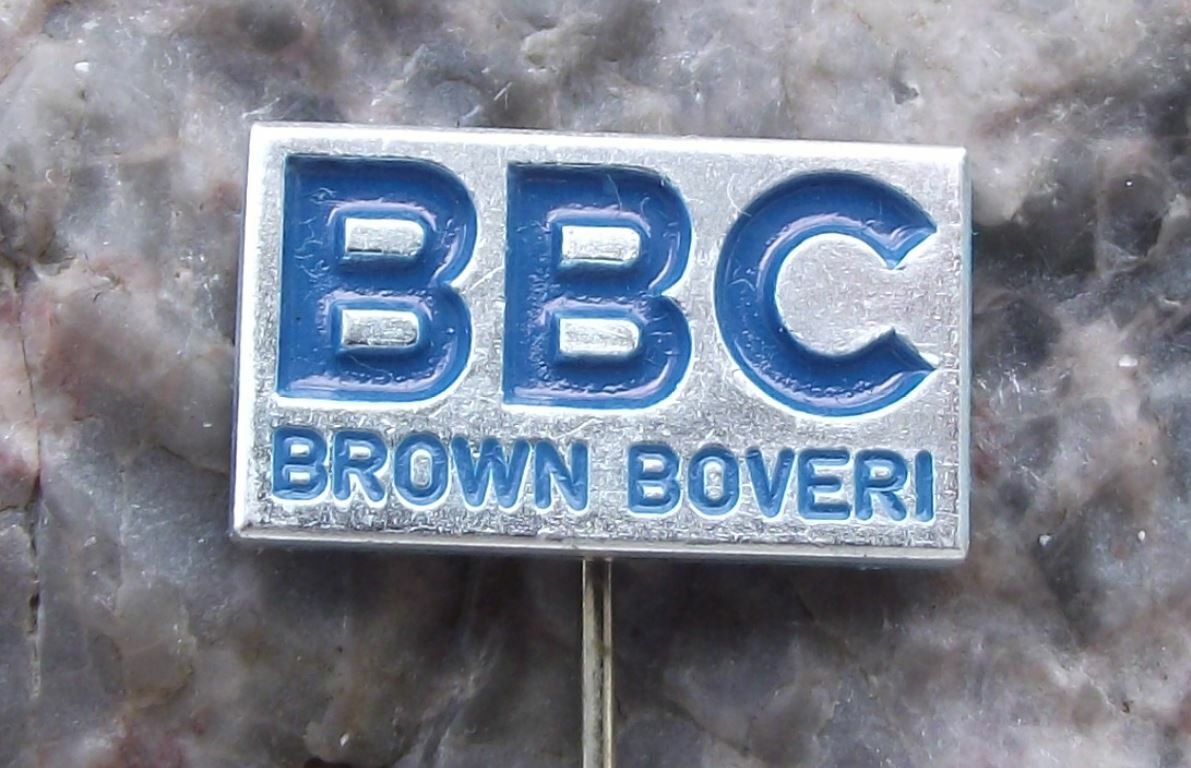 Vintage BBC Brown Boveri Swiss Engineering Maschinenfabrik Oerlikon Pin Badge