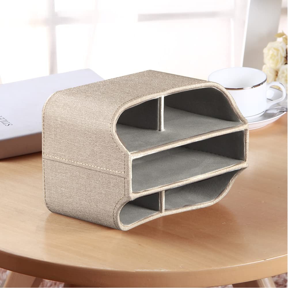 Leather 360°Rotatable Remote Control Holder,Nightstand TV Remote Caddy,Office...
