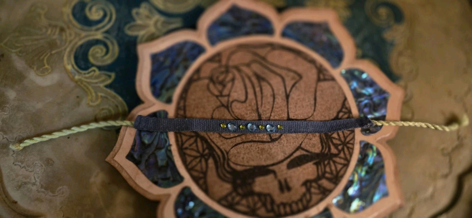 Cute Blue & Green Tie Back Bracelet