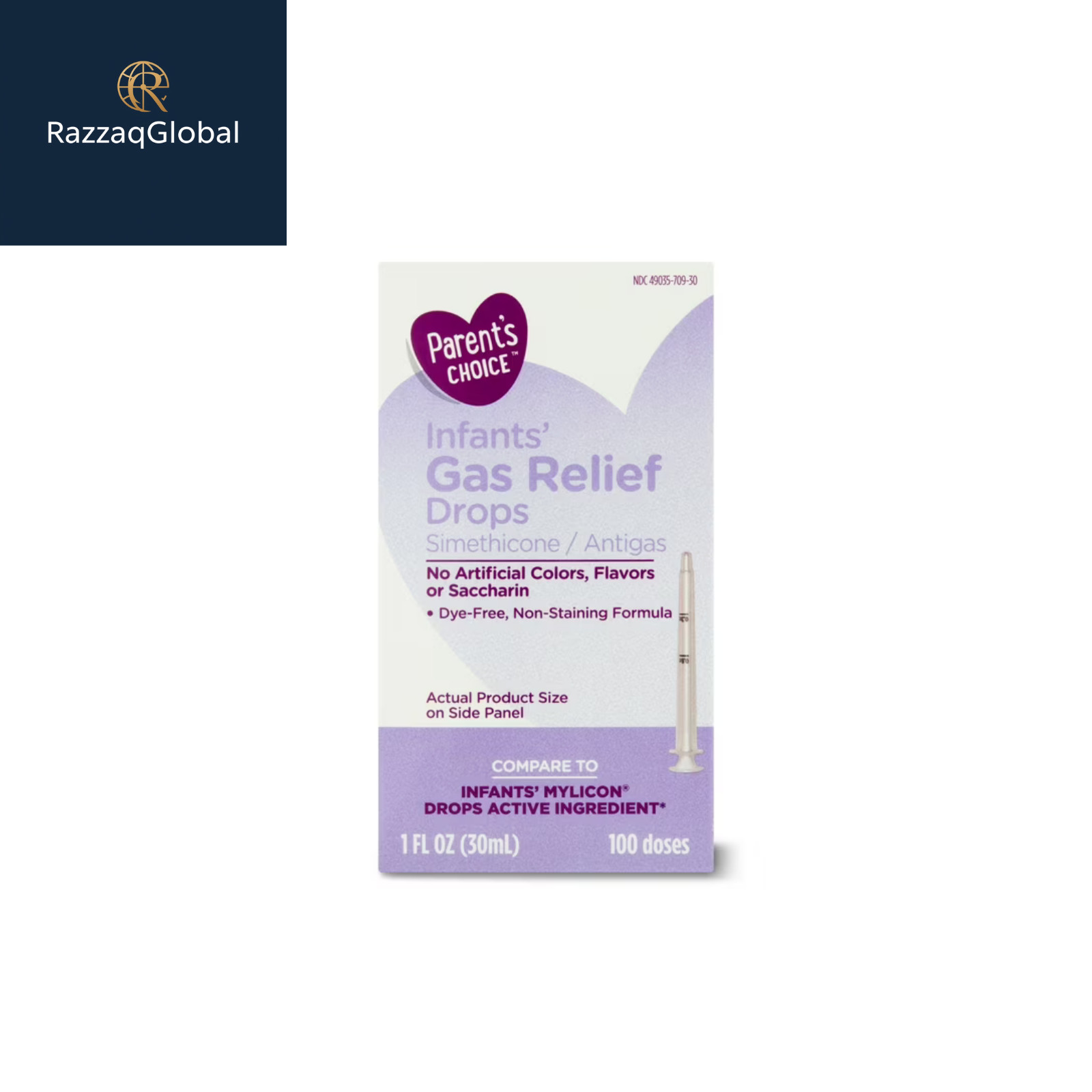 Parent's Choice Infants' Gas Relief Simethicone Drops, 20mg, 1 fl oz